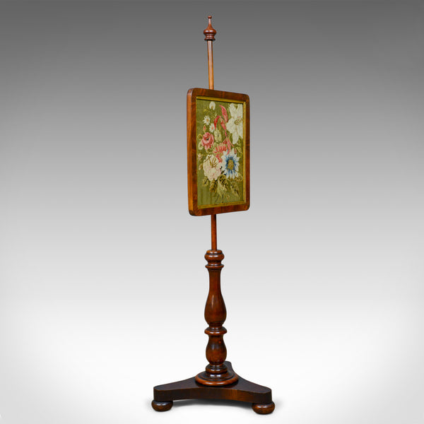 Antique Pole Screen, English, Regency, Walnut, Fire, Needlepoint, Tapestry c1820 - London Fine Antiques