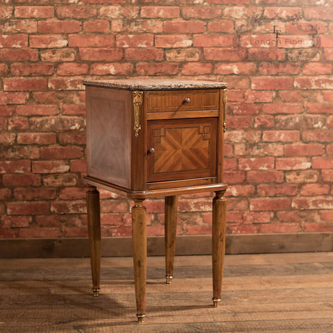 Antique Pot Cupboard, Mahogany Bedside Table c1900 - London Fine Antiques