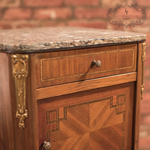 Antique Pot Cupboard, Mahogany Bedside Table c1900 - London Fine Antiques