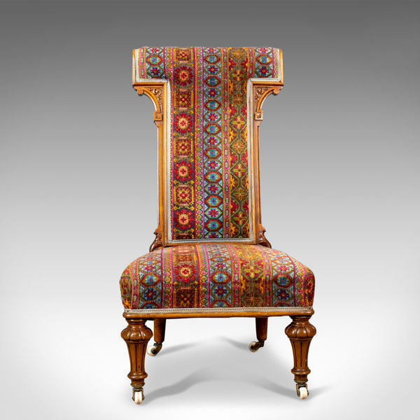 Antique Prie Dieu Chair, 19th Century, Regency, Walnut, Bedroom, Side Circa 1820 - London Fine Antiques