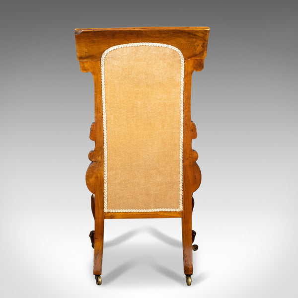 Antique Prie Dieu Chair, Early Victorian, Walnut Needlepoint Tapestry Seat c1840 - London Fine Antiques