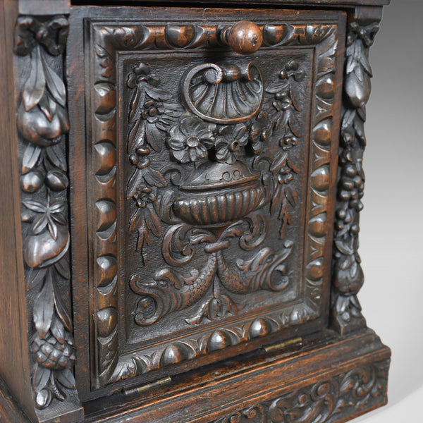 Antique Purdonium, Scottish, Oak, Coal, Fireside Log Bin, Victorian, Circa 1880 - London Fine Antiques