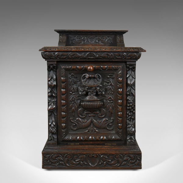 Antique Purdonium, Scottish, Oak, Coal, Fireside Log Bin, Victorian, Circa 1880 - London Fine Antiques