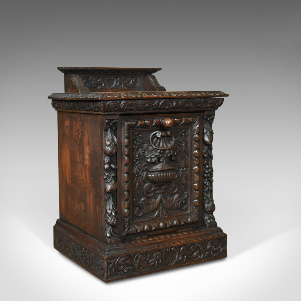 Antique Purdonium, Scottish, Oak, Coal, Fireside Log Bin, Victorian, Circa 1880 - London Fine Antiques