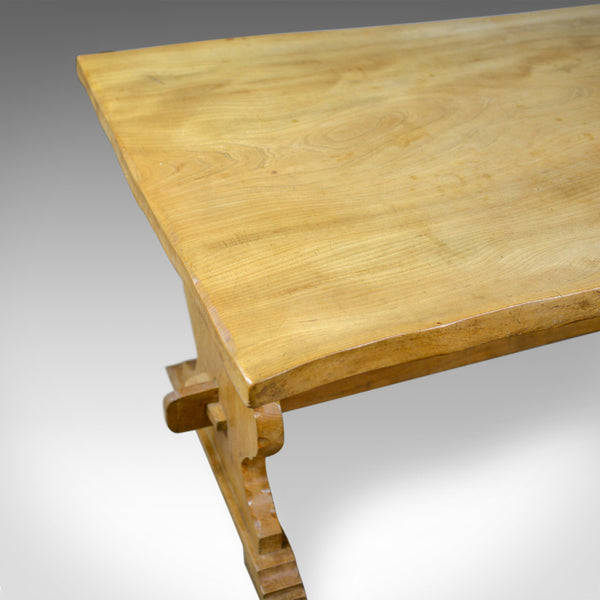 Antique Refectory Dining Table, English, Farmhouse, Elm, Victorian, Circa 1900 - London Fine Antiques