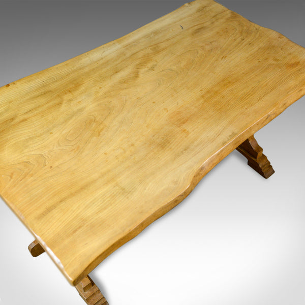 Antique Refectory Dining Table, English, Farmhouse, Elm, Victorian, Circa 1900 - London Fine Antiques