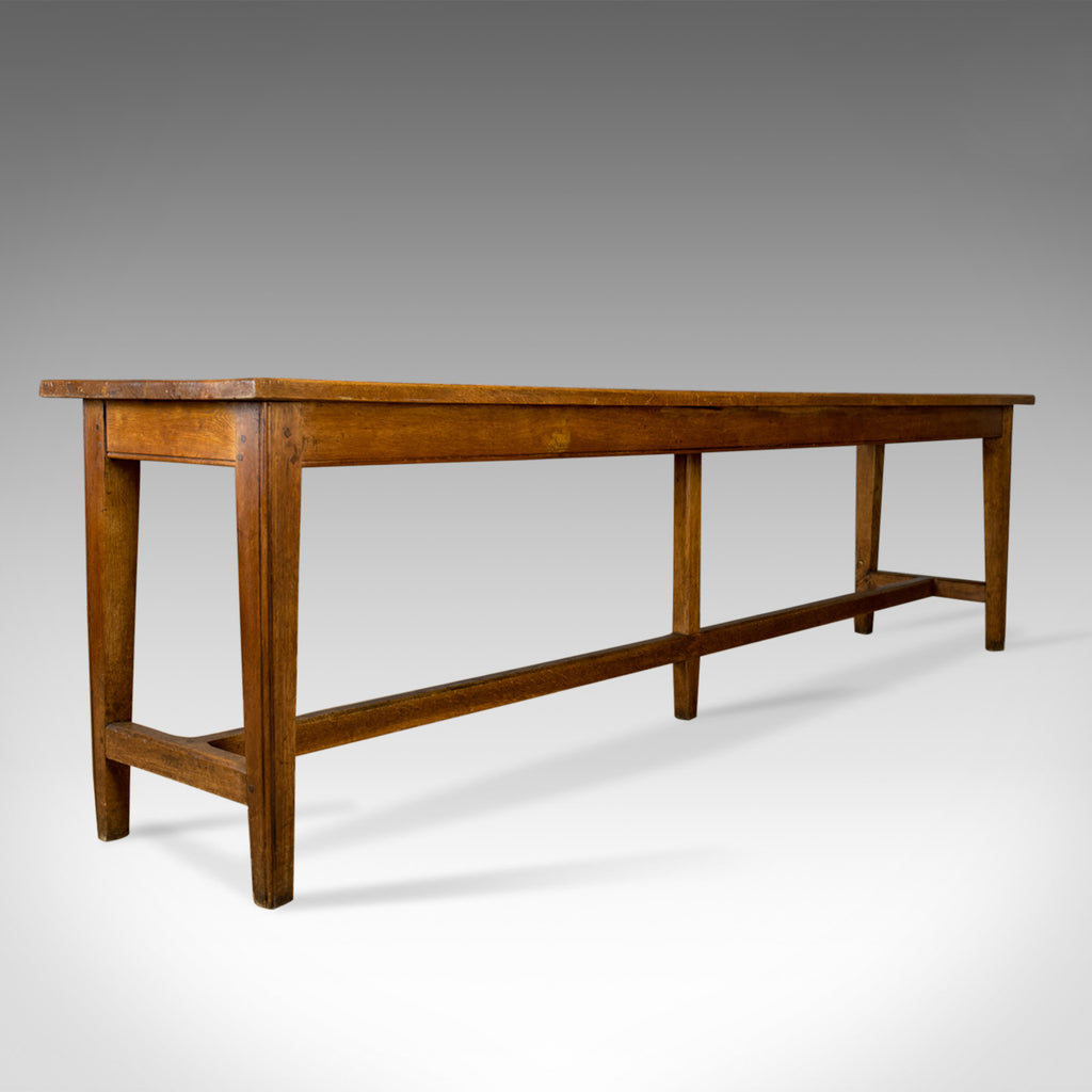 Antique Refectory Table, Victorian, Long, Narrow, Dining, Console, Oak, Circa 1880 - London Fine Antiques