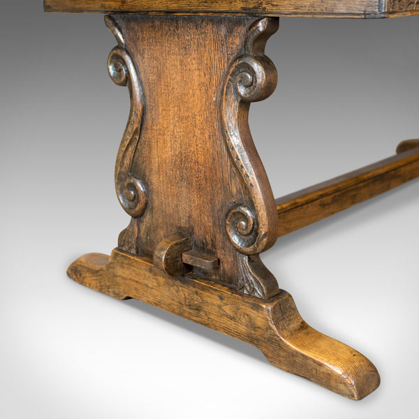 Antique Refectory Table, Oak Dining, Jacobean Taste, Seating up to Ten, c.1900 - London Fine Antiques