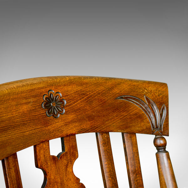 Antique Rocking Chair, Edwardian, Country Kitchen, Windsor Elbow Chair C.1910 - London Fine Antiques
