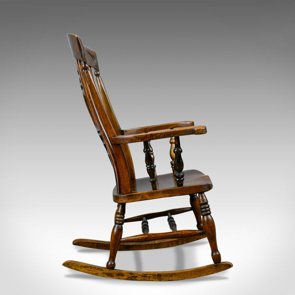 Antique Rocking Chair, Edwardian, Country Kitchen, Windsor Elbow Chair C.1910 - London Fine Antiques
