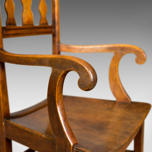 Antique Rocking Chair, English Victorian, Mahogany, Wavy Line, Rocker Circa 1850 - London Fine Antiques