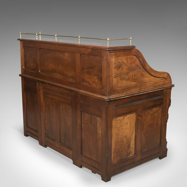 Antique Roll Top Desk, Shannon File Co., English, Walnut, Edwardian Circa 1910 - London Fine Antiques