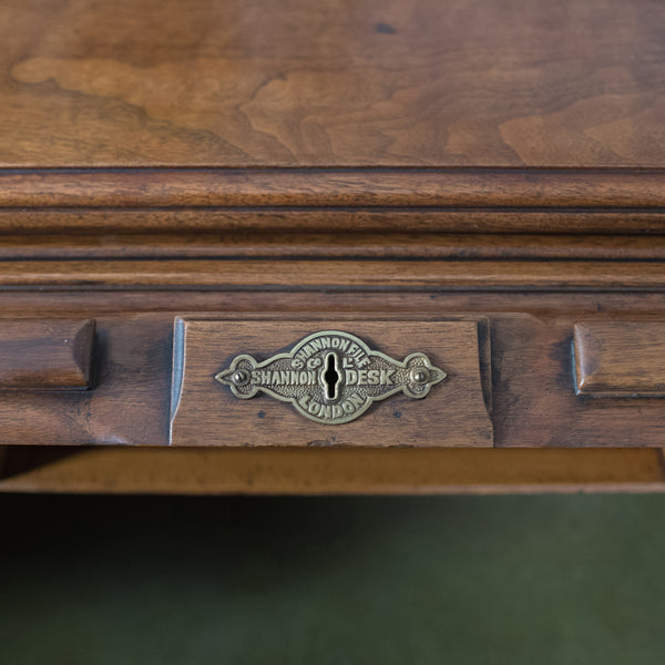 Antique Roll Top Desk, Shannon File Co., English, Walnut, Edwardian Circa 1910 - London Fine Antiques