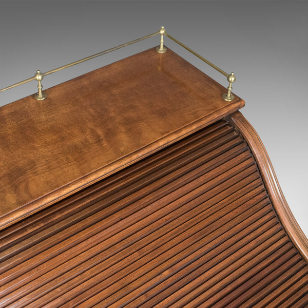 Antique Roll Top Desk, Shannon File Co., English, Walnut, Edwardian Circa 1910 - London Fine Antiques