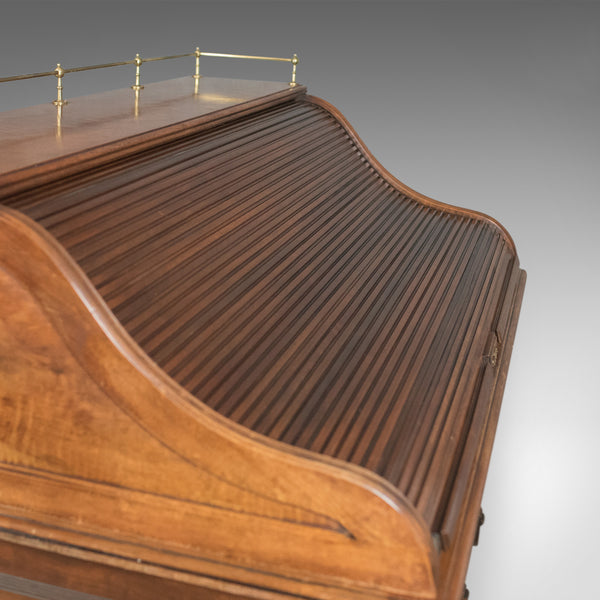 Antique Roll Top Desk, Shannon File Co., English, Walnut, Edwardian Circa 1910 - London Fine Antiques