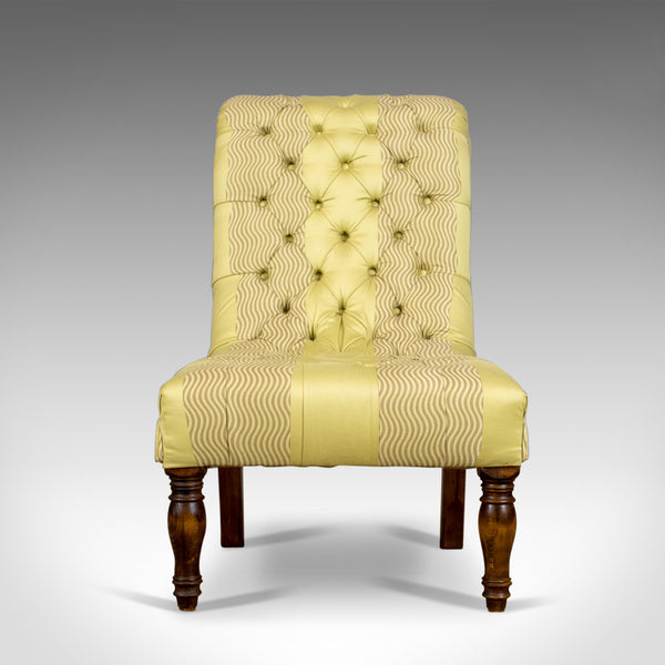 Antique Salon Chair, English, Button-Back, Bedroom, Victorian, Circa 1870 - London Fine Antiques