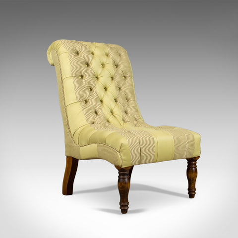 Antique Salon Chair, English, Button-Back, Bedroom, Victorian, Circa 1870 - London Fine Antiques