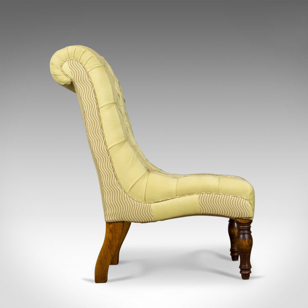 Antique Salon Chair, English, Button-Back, Bedroom, Victorian, Circa 1870 - London Fine Antiques