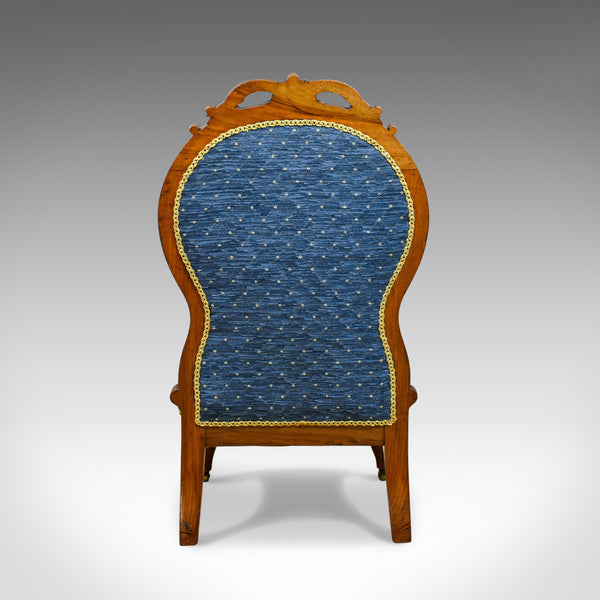 Antique Salon Chair, English, Early Victorian, Walnut, Nursing, Circa 1840 - London Fine Antiques