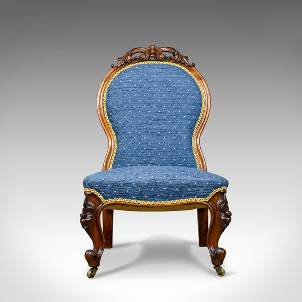 Antique Salon Chair, English, Early Victorian, Walnut, Nursing, Circa 1840 - London Fine Antiques