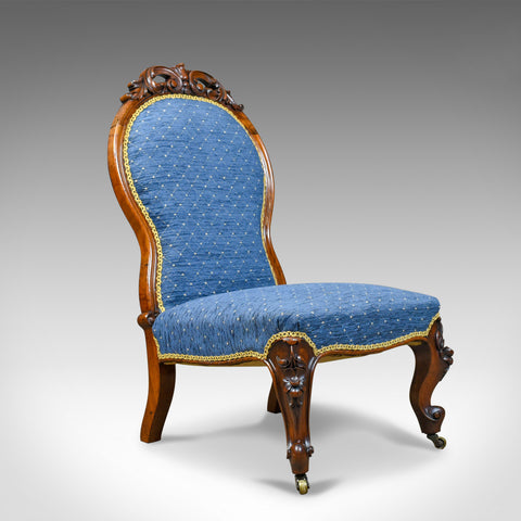 Antique Salon Chair, English, Early Victorian, Walnut, Nursing, Circa 1840 - London Fine Antiques