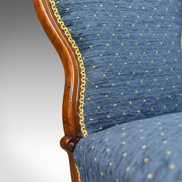Antique Salon Chair, English, Early Victorian, Walnut, Nursing, Circa 1840 - London Fine Antiques