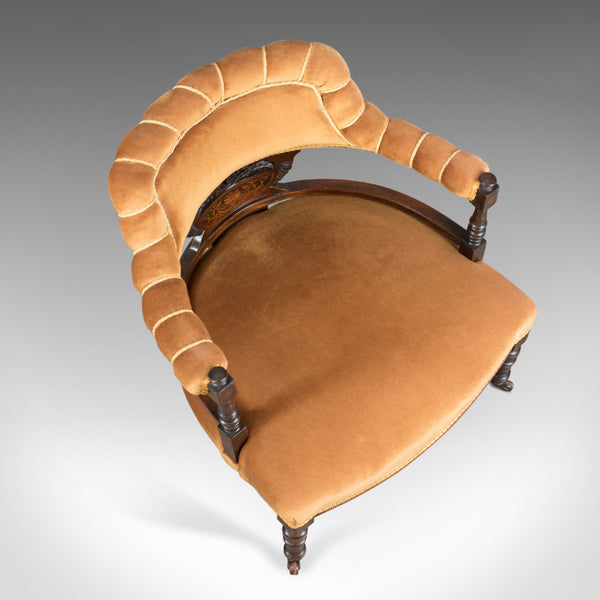 Antique Salon Chair, English, Victorian, Bedroom Armchair, Classical, Circa 1860 - London Fine Antiques