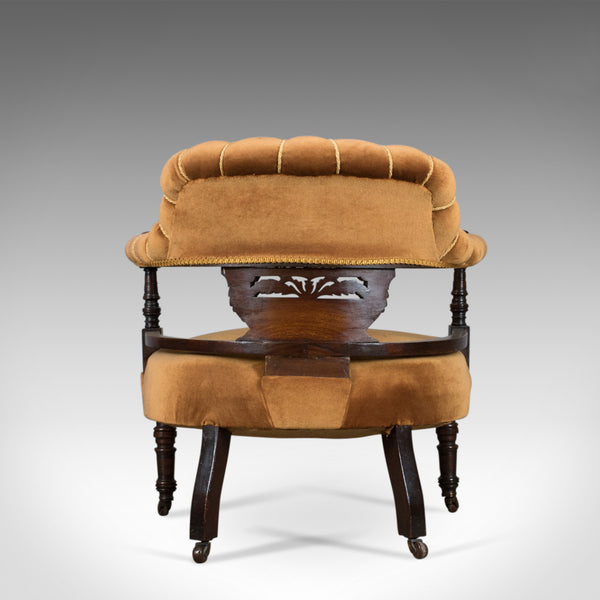 Antique Salon Chair, English, Victorian, Bedroom Armchair, Classical, Circa 1860 - London Fine Antiques