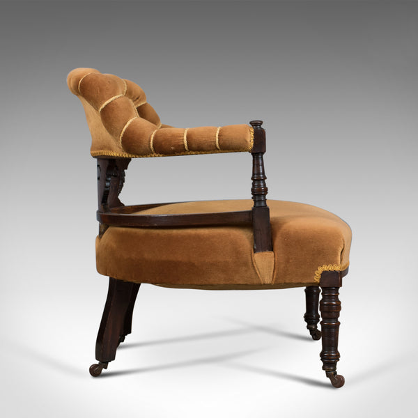 Antique Salon Chair, English, Victorian, Bedroom Armchair, Classical, Circa 1860 - London Fine Antiques