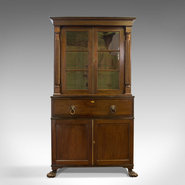 Antique Secretaire Bookcase, Scottish, Mahogany, Cabinet, Victorian, Circa 1880 - London Fine Antiques