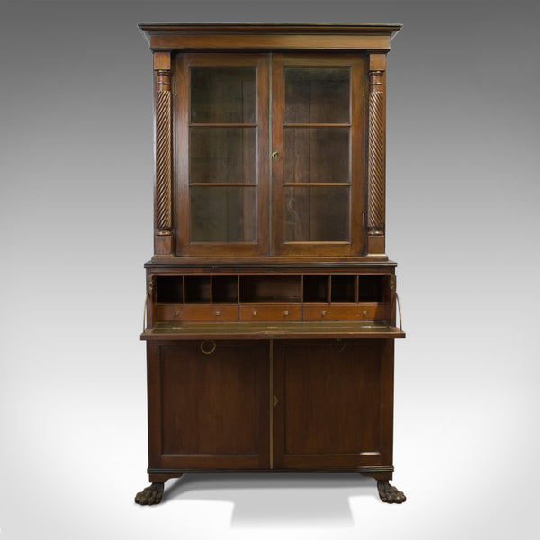 Antique Secretaire Bookcase, Scottish, Mahogany, Cabinet, Victorian, Circa 1880 - London Fine Antiques