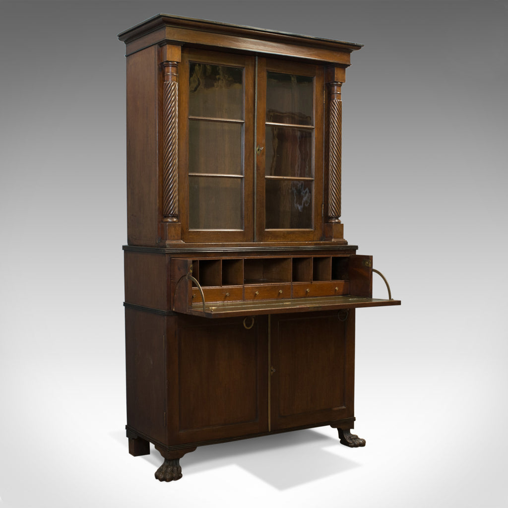 Antique Secretaire Bookcase, Scottish, Mahogany, Cabinet, Victorian, Circa 1880 - London Fine Antiques