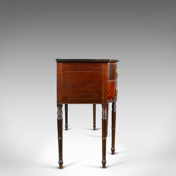 Antique Secretaire, Bow-Fronted Sideboard, Georgian, Mahogany, Circa 1790 - London Fine Antiques