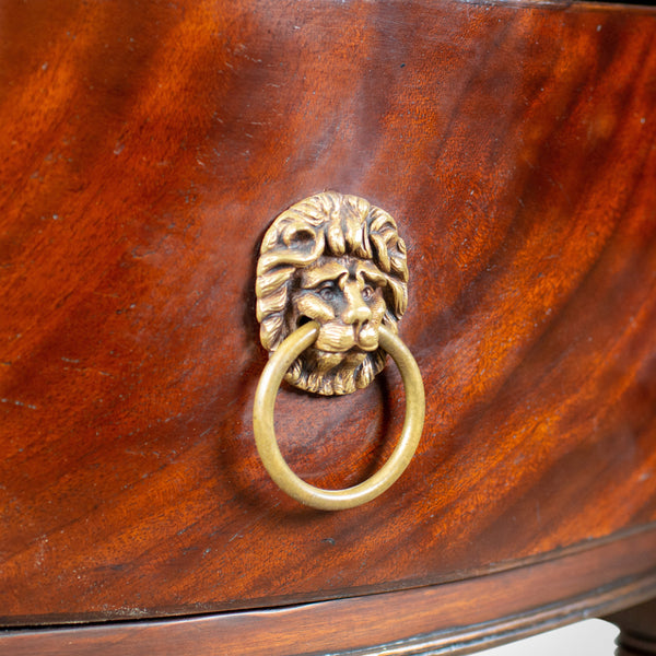 Antique Secretaire, Bow-Fronted Sideboard, Georgian, Mahogany, Circa 1790 - London Fine Antiques