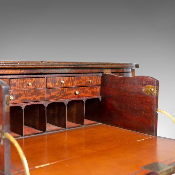 Antique Secretaire, Bow-Fronted Sideboard, Georgian, Mahogany, Circa 1790 - London Fine Antiques