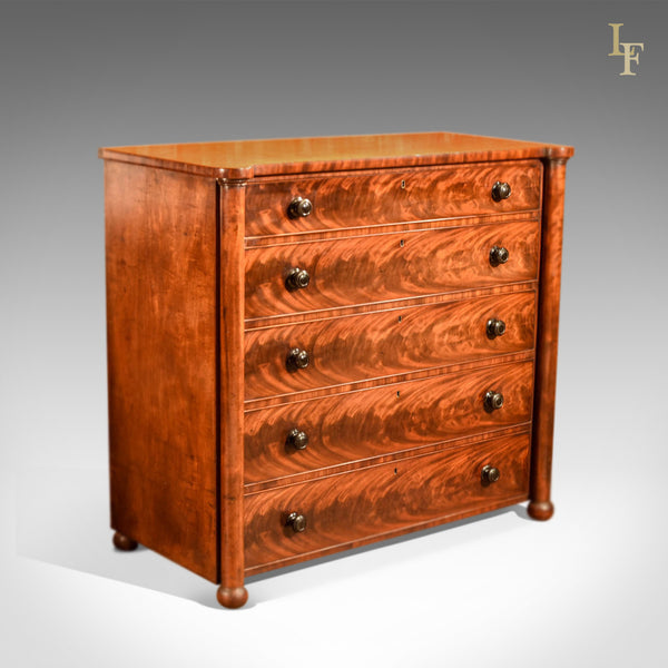 Victorian Antique Secretaire Chest of Drawers, c.1850 - London Fine Antiques