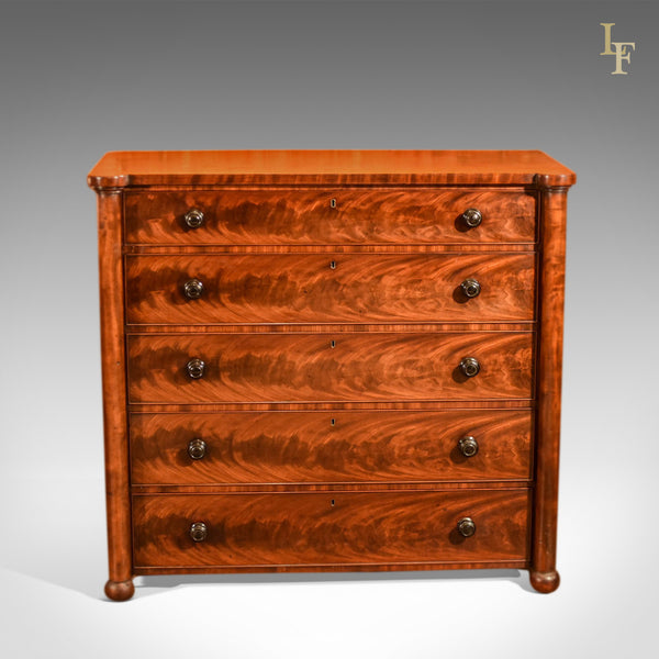 Victorian Antique Secretaire Chest of Drawers, c.1850 - London Fine Antiques