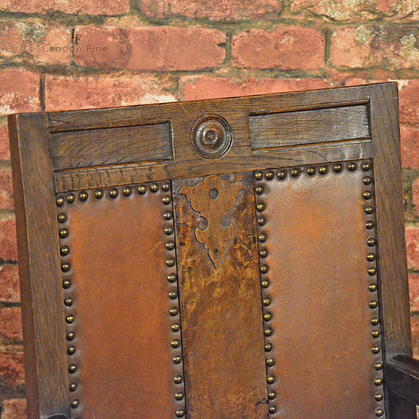 Set of 14 Gothic Revival Oak Dining Chairs - London Fine Antiques