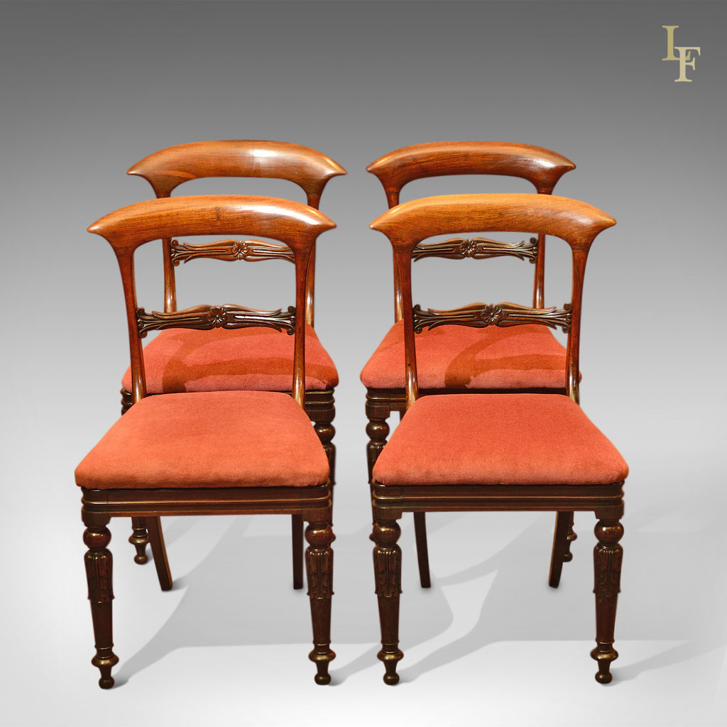 Regency Set of 4 Rosewood Antique Dining Chairs, c.1820 - London Fine Antiques