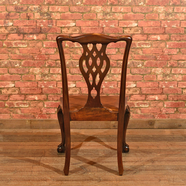 Victorian Set of 4 Chippendale Revival Dining Chairs - London Fine Antiques