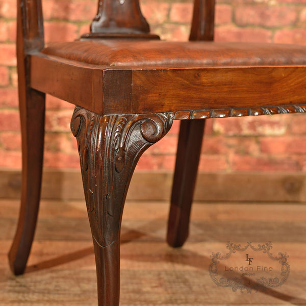 Victorian Set of 4 Chippendale Revival Dining Chairs - London Fine Antiques