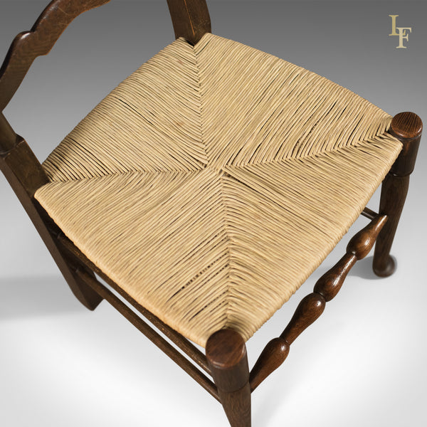Antique Set of 4 'Wavy Line' Ladder Back Dining Chairs, Edwardian c.1910 - London Fine Antiques