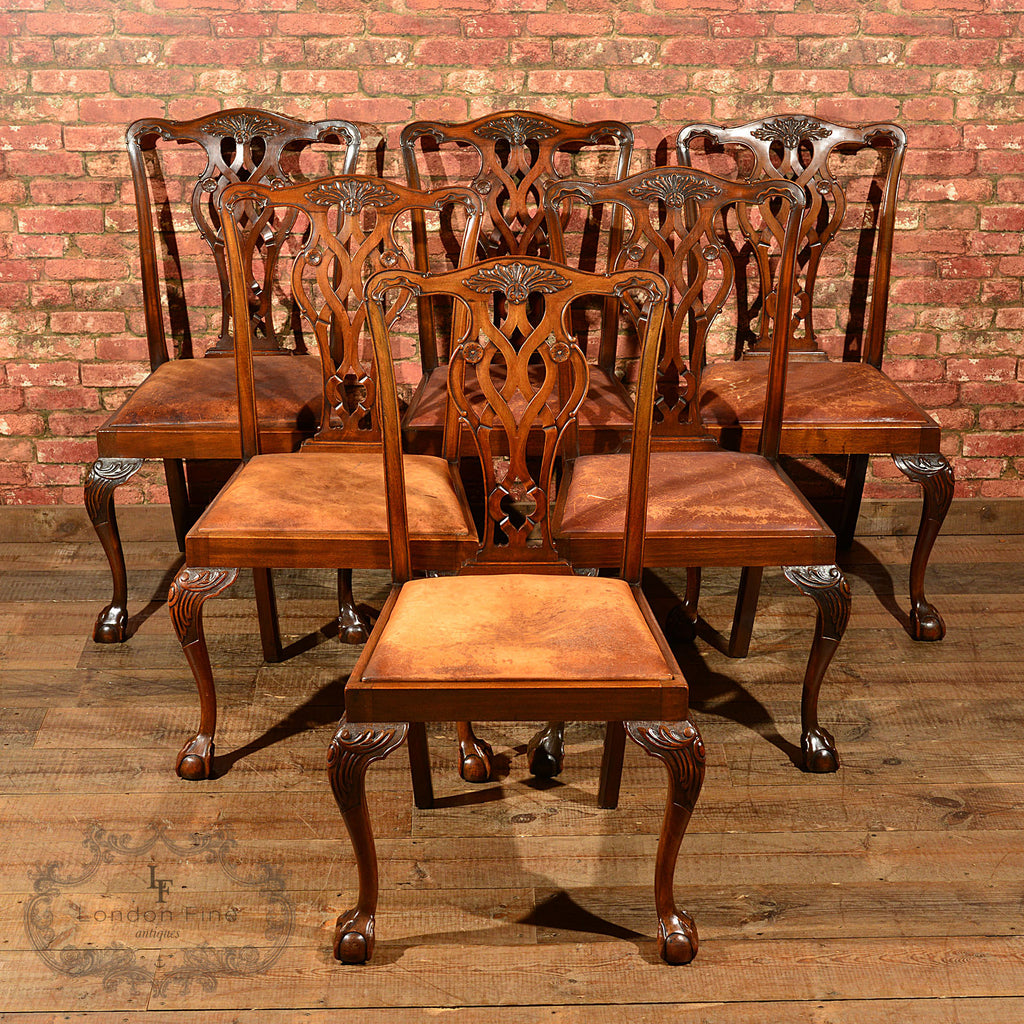 Victorian Set of Six Dining Chairs, c.1890 - London Fine Antiques