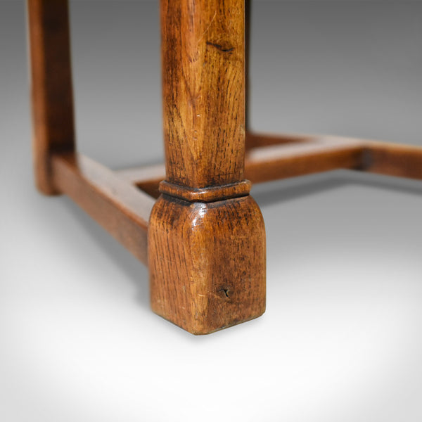 Antique Set of Eight Dining Chairs, English Oak, Red, Victorian Gothic c1860 - London Fine Antiques