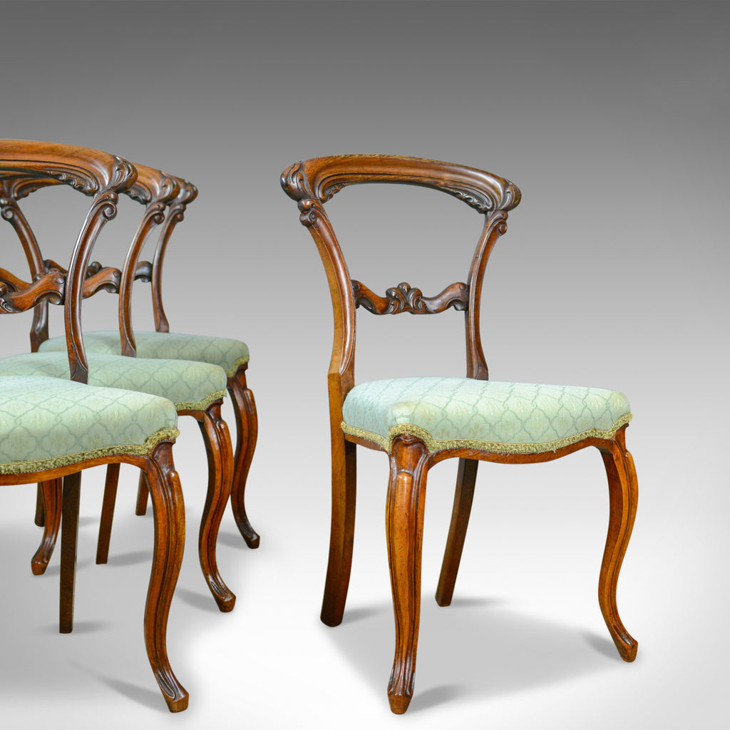 Antique Set of Four Dining Chairs, English, William IV, Rosewood, Circa 1835 - London Fine Antiques