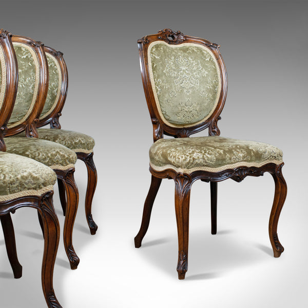 Antique Set of Four Dining Chairs, Victorian, Rosewood, Howard & Sons Circa 1880 - London Fine Antiques