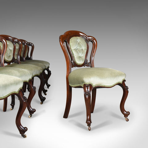Antique Set of Six Dining Chairs, English, Regency, Mahogany, Circa 1830 - London Fine Antiques