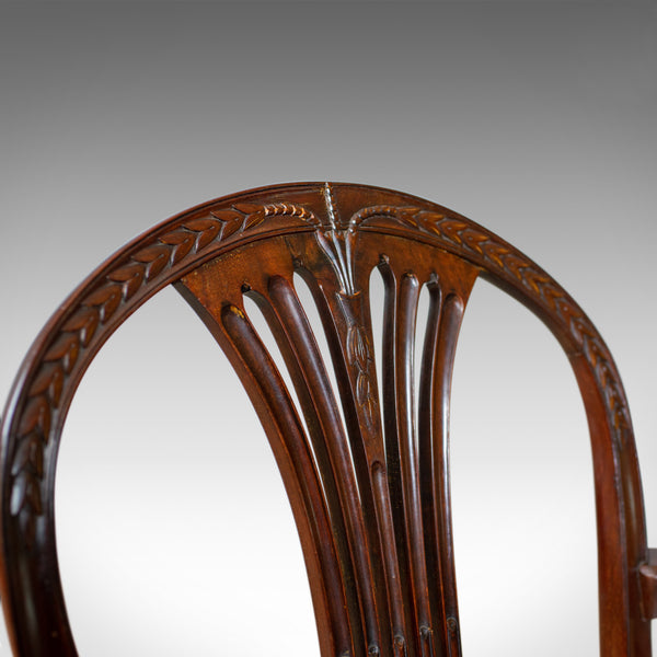 Antique Set of Six Dining Chairs, Hoop Back, Manner of Hepplewhite, Circa 1930 - London Fine Antiques