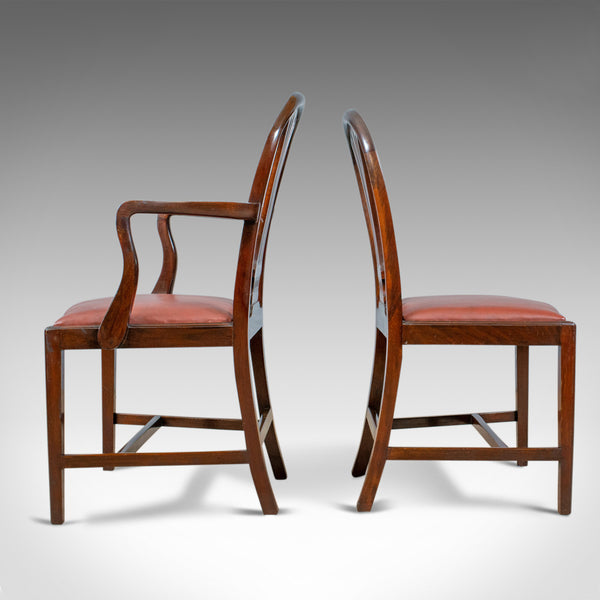 Antique Set of Six Dining Chairs, Hoop Back, Manner of Hepplewhite, Circa 1930 - London Fine Antiques