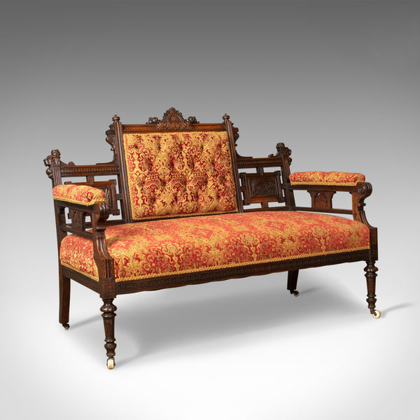 Antique Settee, Victorian Button Back Sofa, Walnut, 19th Century Circa 1880 - London Fine Antiques